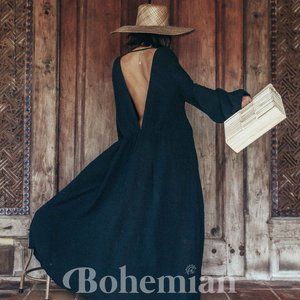 Bohemian Traders Backless Maxi in Russet